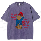 Unisex Please Look After This Paddington Bear Printed Washed Tee