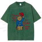 Unisex Please Look After This Paddington Bear Printed Washed Tee