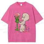 Unisex Casper Gumball Machine Printed Washed Tee