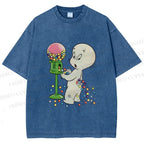 Unisex Casper Gumball Machine Printed Washed Tee