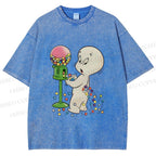Unisex Casper Gumball Machine Printed Washed Tee