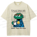 Unisex Oscar The Grouch Printed Washed Tee