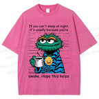 Unisex Oscar The Grouch Printed Washed Tee