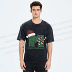 Unisex MTV in Christmas Printed Washed Tee