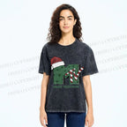 Unisex MTV in Christmas Printed Washed Tee