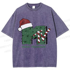Unisex MTV in Christmas Printed Washed Tee