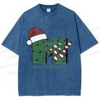 Unisex MTV in Christmas Printed Washed Tee