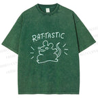 Unisex Rat Tastic Printed Washed Tee
