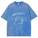 Unisex Rat Tastic Printed Washed Tee