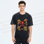 Unisex Yayoi Kusama With Mushrooms Printed Washed Tee