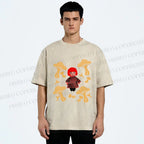 Unisex Yayoi Kusama With Mushrooms Printed Washed Tee