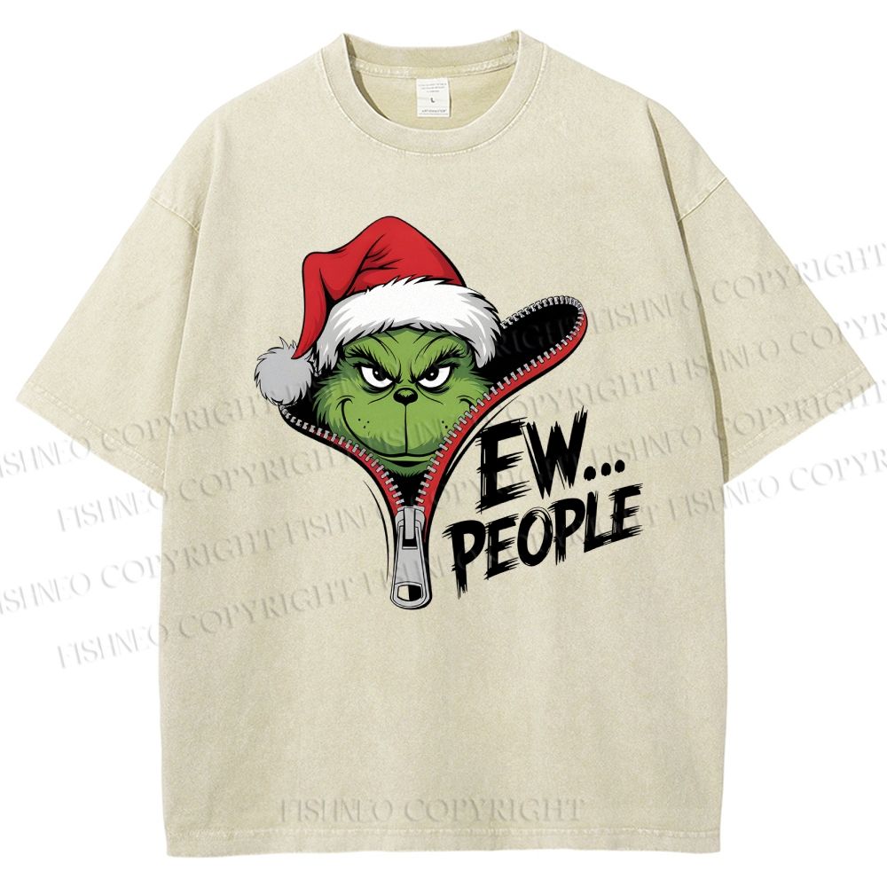 Unisex Grinch EW People Printed Washed Tee