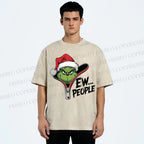 Unisex Grinch EW People Printed Washed Tee