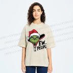 Unisex Grinch EW People Printed Washed Tee