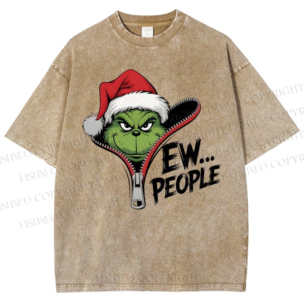 Unisex Grinch EW People Printed Washed Tee