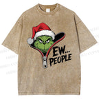 Unisex Grinch EW People Printed Washed Tee