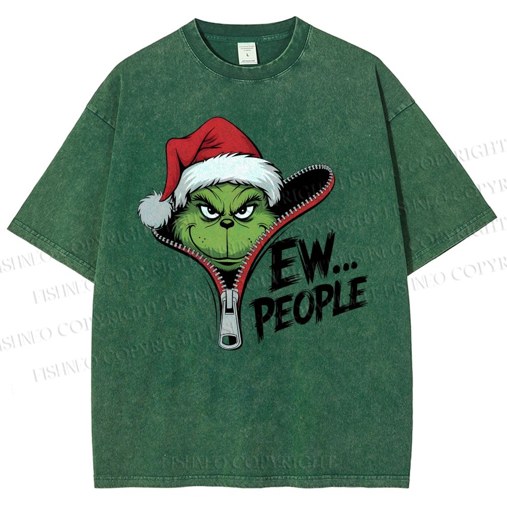 Unisex Grinch EW People Printed Washed Tee