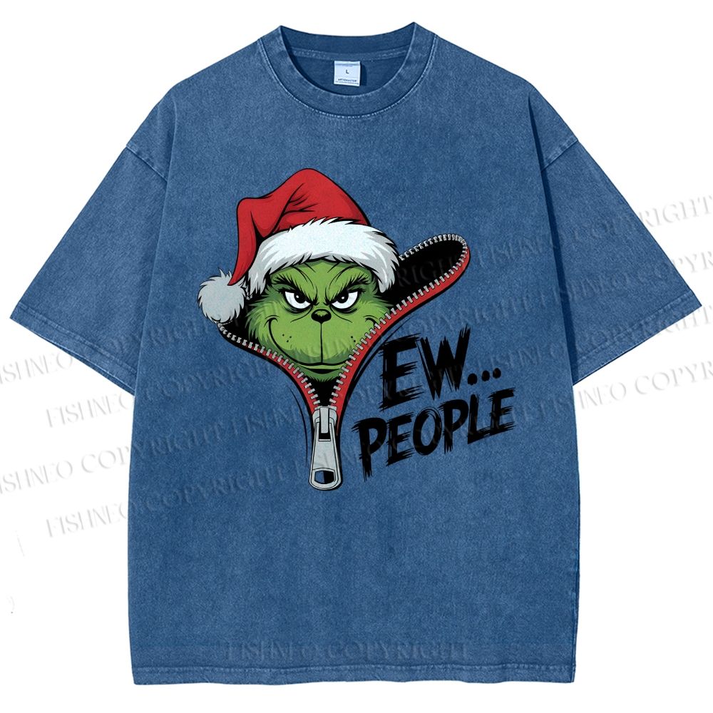 Unisex Grinch EW People Printed Washed Tee