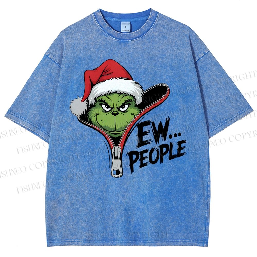Unisex Grinch EW People Printed Washed Tee