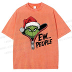 Unisex Grinch EW People Printed Washed Tee