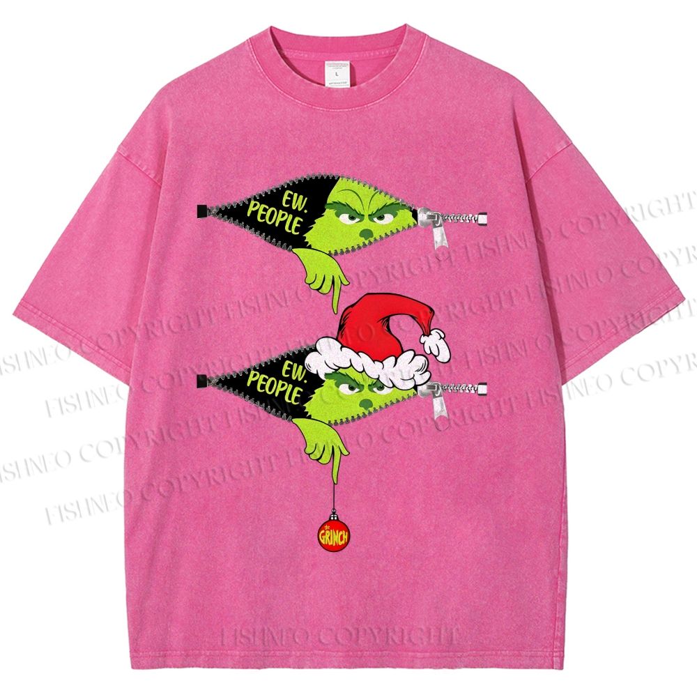 Unisex Grinch EW People Printed Washed Tee