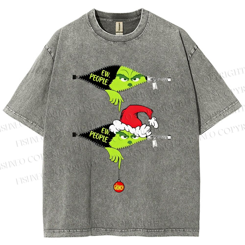 Unisex Grinch EW People Printed Washed Tee