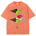 Unisex Grinch EW People Printed Washed Tee