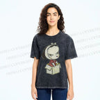 Unisex Yoshitomo Nara Box Girl Printed Washed Tee