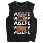 Unisex Yusepe Printed Washed Tank Top