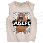 Unisex Yusepe Printed Washed Tank Top