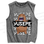 Unisex Yusepe Printed Washed Tank Top