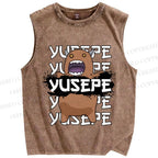 Unisex Yusepe Printed Washed Tank Top