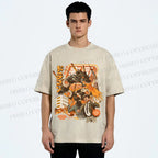 Unisex Sushi Dragon Attack Japanese Printed Washed Tee