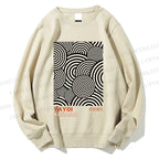 Unisex Yayoi Kusama Geometric Circles Printed Sweatshirt