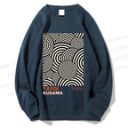Unisex Yayoi Kusama Geometric Circles Printed Sweatshirt