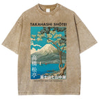 Mount Fuji and Lake Yamanaka Vintage Washed T-shirt