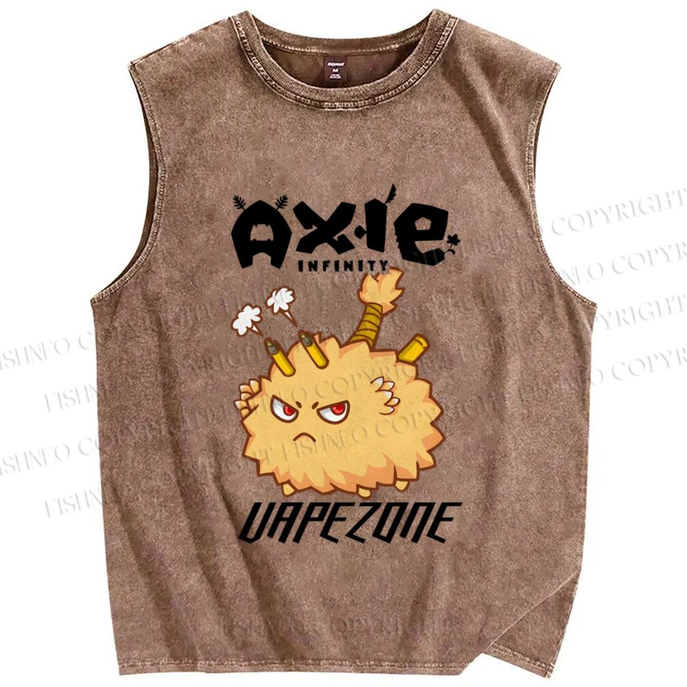 Unisex Axie Infinity Printed Washed Tank Top