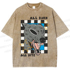 Unisex All Bark All Bite Printed Washed Tee