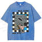 Unisex All Bark All Bite Printed Washed Tee
