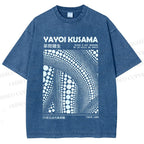 Unisex Yayoi Kusama Poster Printed Washed Tee