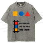 Unisex Bauhaus 100 Years Printed Washed Tee