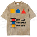 Unisex Bauhaus 100 Years Printed Washed Tee