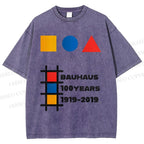 Unisex Bauhaus 100 Years Printed Washed Tee