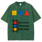 Unisex Bauhaus 100 Years Printed Washed Tee