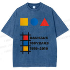 Unisex Bauhaus 100 Years Printed Washed Tee