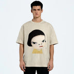 Too Young To Die Smoking Girl Washed T-Shirt