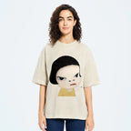 Too Young To Die Smoking Girl Washed T-Shirt