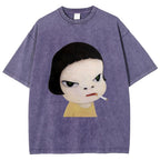 Too Young To Die Smoking Girl Washed T-Shirt