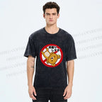 Unisex Rilakkuma Do not Sleeping too much Printed Washed Tee