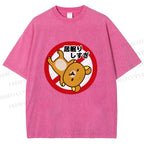 Unisex Rilakkuma Do not Sleeping too much Printed Washed Tee
